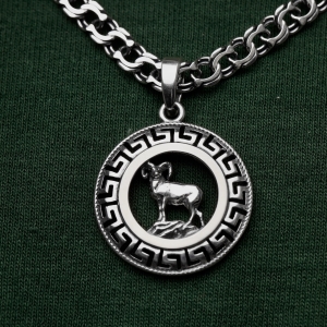 Silver pendant "Aries"