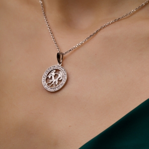 Silver pendant "Gemini"
