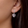 Silver earrings "Heart" - 2 Silver earrings "Heart" - 2