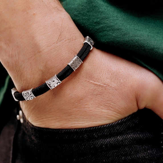 Silver bracelet "10 Runes" - 1 Silver bracelet "10 Runes" - 1
