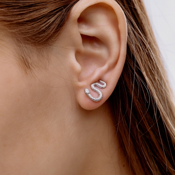 Silver studs "Snake" - 1 Silver studs "Snake" - 1