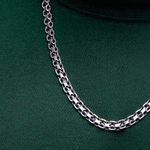 Silver chain "Double Anchor"