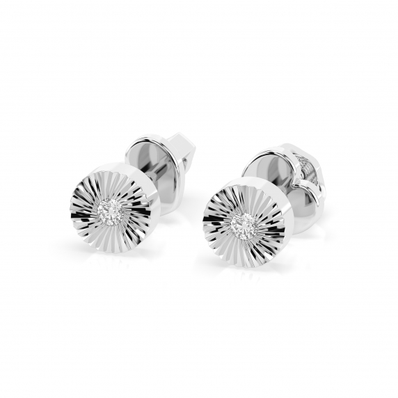 Gold Earrings «Fleur» - 2