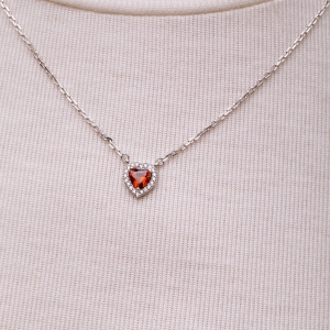 Silver necklace "Heart"
