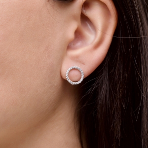 Silver earrings "Moon"
