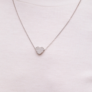 Silver necklace "Heart"