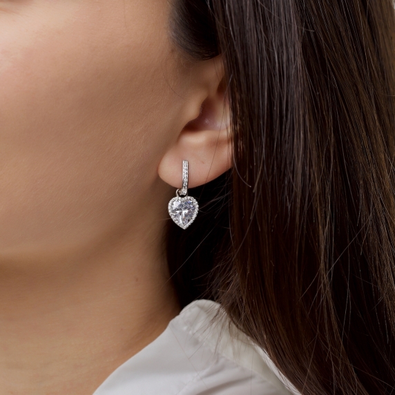 Silver earrings "Heart" - 1 Silver earrings "Heart" - 1