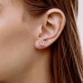 Silver studs "Snake" - 4 Silver studs "Snake" - 4
