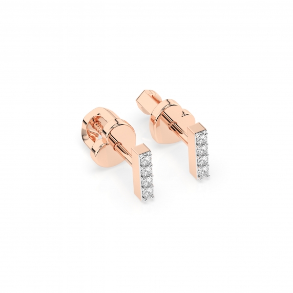 Gold Earrings «Aura» - 3 Gold Earrings «Aura» - 3