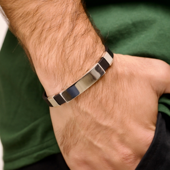 Silver bracelet "Gravur" - 1 Silver bracelet "Gravur" - 1