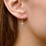 Silver earrings &amp;quot;Cross&amp;quot; - 2