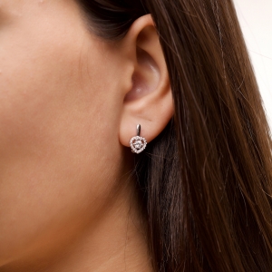 Silver earrings "Heart"