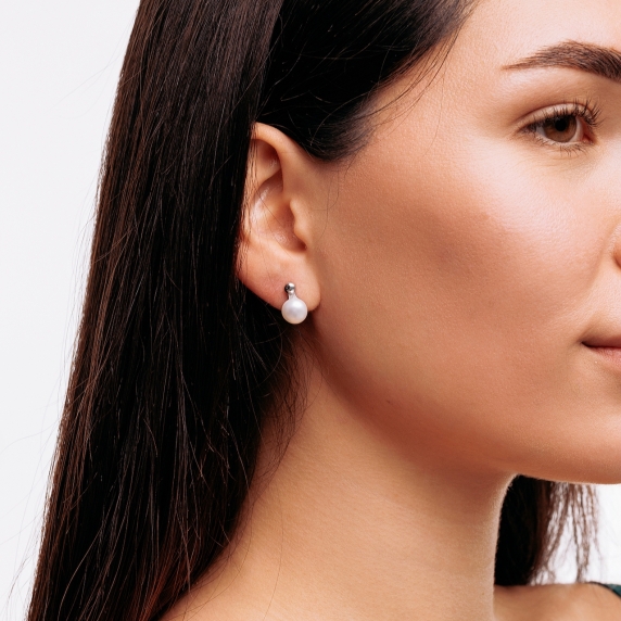 Silver earrings “Pearl Elegance” - 3 Silver earrings “Pearl Elegance” - 3