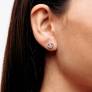 Silver studs "Heart" - 1 Silver studs "Heart" - 1