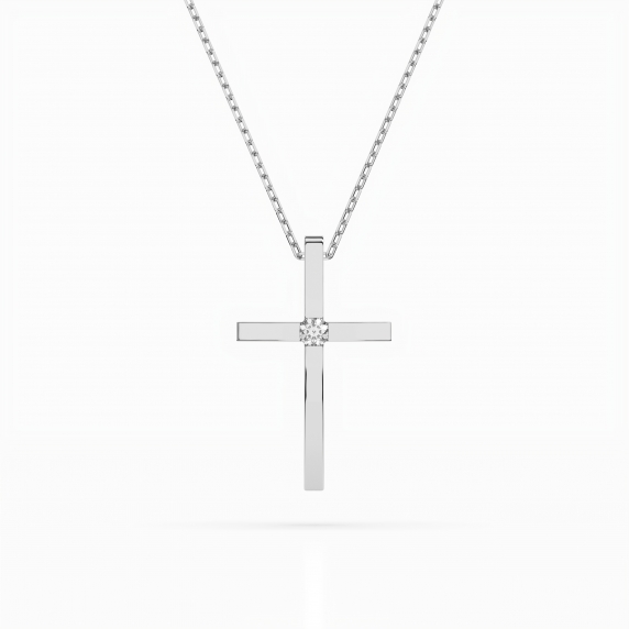 Gold Necklace «Cross» - 1
