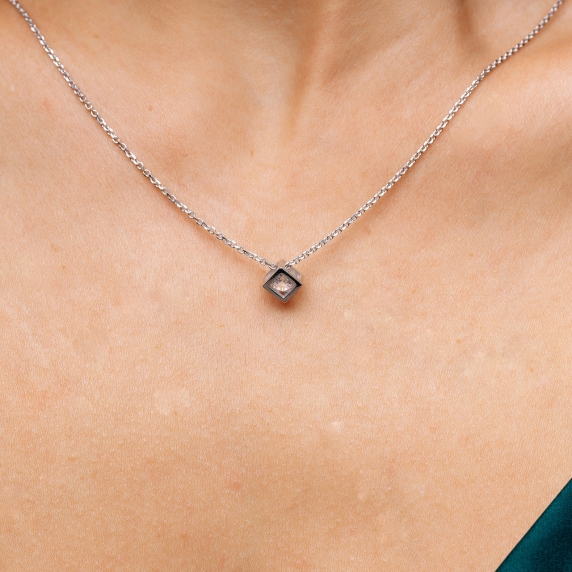 Silver necklace "Cube" - 3 Silver necklace "Cube" - 3