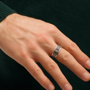 Silver ring "13 Runes"