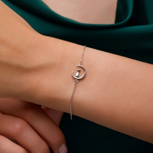 Silver bracelet "Moon"