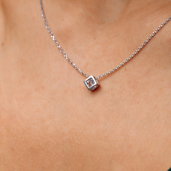 Silver necklace "Cube" - 1 Silver necklace "Cube" - 1