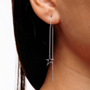 Silver earrings "Star"