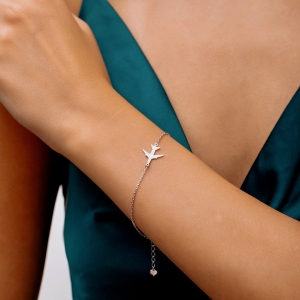 Silver bracelet "Airplane"