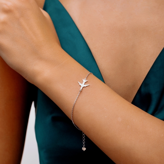 Silver bracelet "Airplane" - 1 Silver bracelet "Airplane" - 1