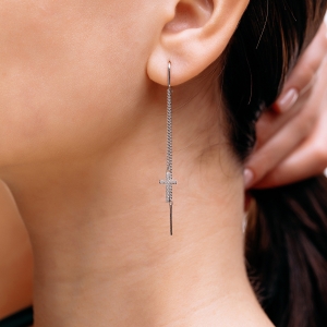 Silver earrings "Spark"