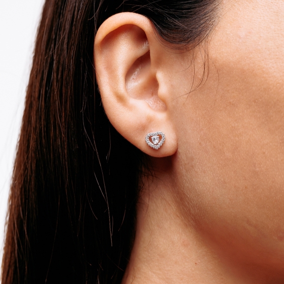 Silver studs "Heart" - 1 Silver studs "Heart" - 1