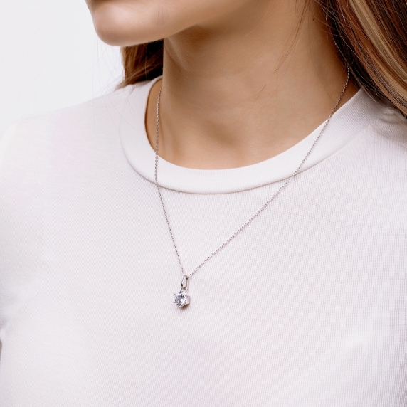 Silver necklace "Drop" - 4 Silver necklace "Drop" - 4