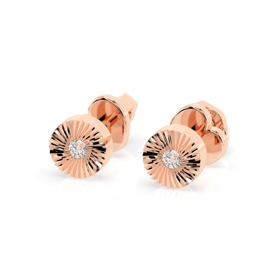 Gold Earrings «Fleur» - 2 Gold Earrings «Fleur» - 2
