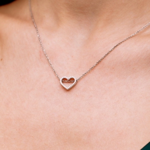 Silver necklace "Heart"