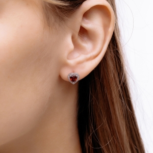 Silver earrings "Heart"