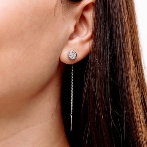 Silver earrings "Lotus"