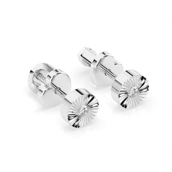Gold Earrings «Fleur» - 3