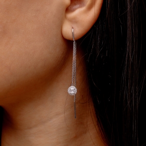 Silver earrings "Lyra"
