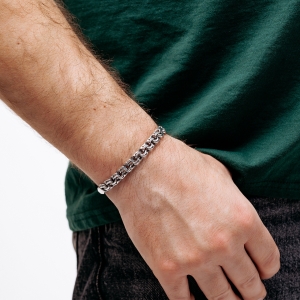 Silver bracelet "Flat Bismarck"